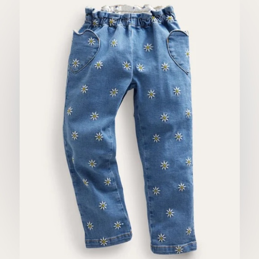 Mini Biden flowered jeans